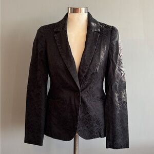 Dana Buchman Black Textured Blazer